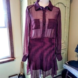 Coincidence & Chance Burgundy/Black Check